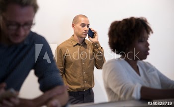 Businessman talking on his phone