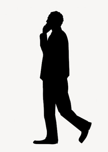 Businessman talking on phone silhouette, | Free Vector - rawpixel