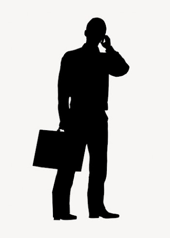 Businessman talking on phone silhouette, | Free Vector - rawpixel