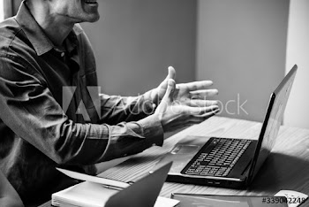 Businessman trying to convince his team