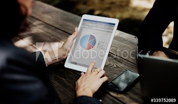 Businessman using a digital tablet
