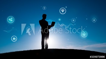 Businessman using a tablet