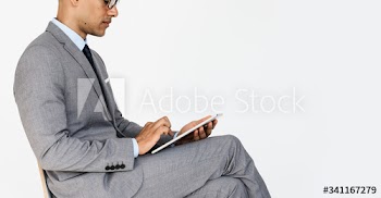 Businessman using a tablet