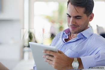 Businessman using digital tablet