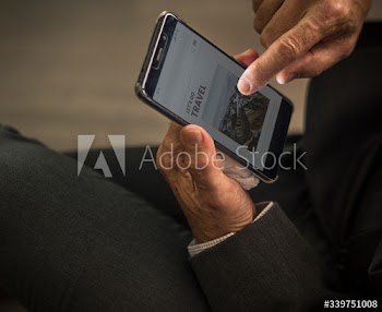 Businessman using his mobile phone