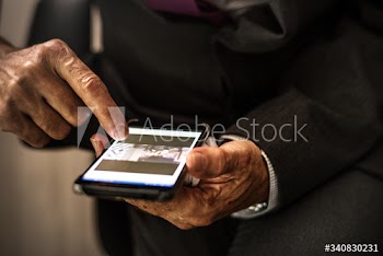 Businessman using his mobile phone