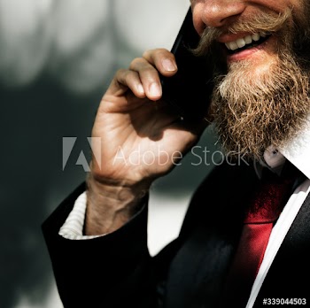 Businessman using mobile phone communication technology