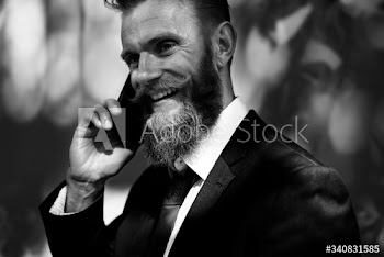 Businessman using mobile phone communication technology