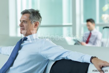 Businessman waiting in airport