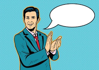 Businessman with Hands Clapping Vector