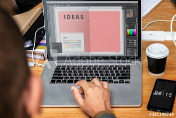 Businessman working on a laptop