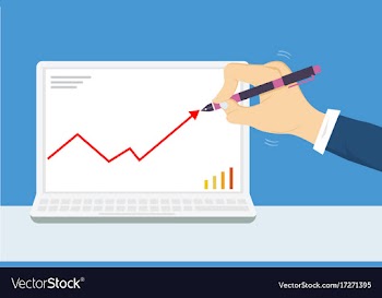 Businessmen are writing goals with pens vector image