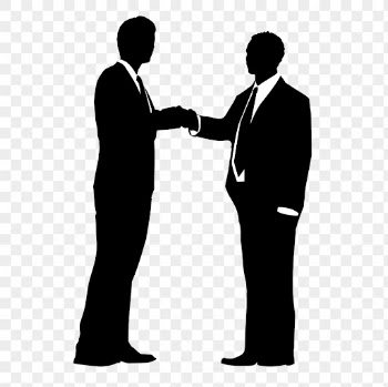Businessmen shaking hands png silhouette | Free PNG - rawpixel