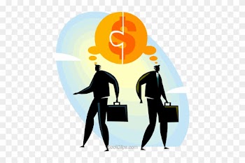 Businessmen Thinking About Money Royalty Free Vector - Illustration