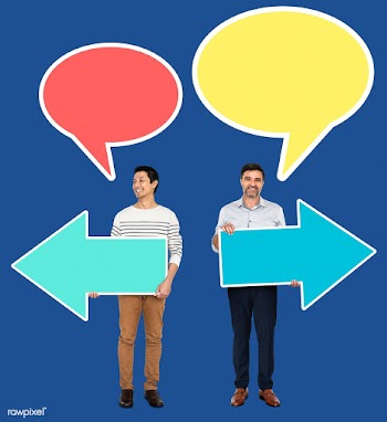 Businessmen with opposite opinions and ideas | Free stock psd mockup - 504022