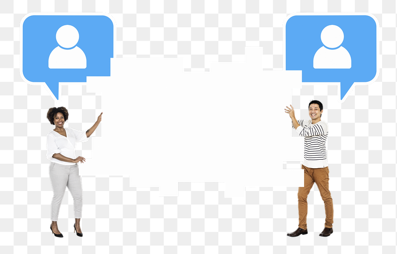 Businesspeople holding png mind maps, | Free PNG - rawpixel