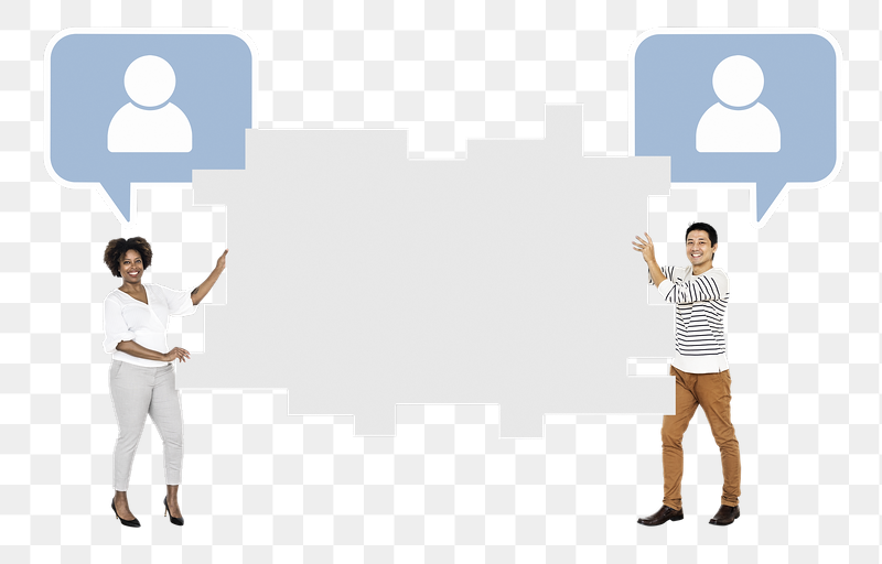 Businesspeople holding png mind maps, | Free PNG - rawpixel