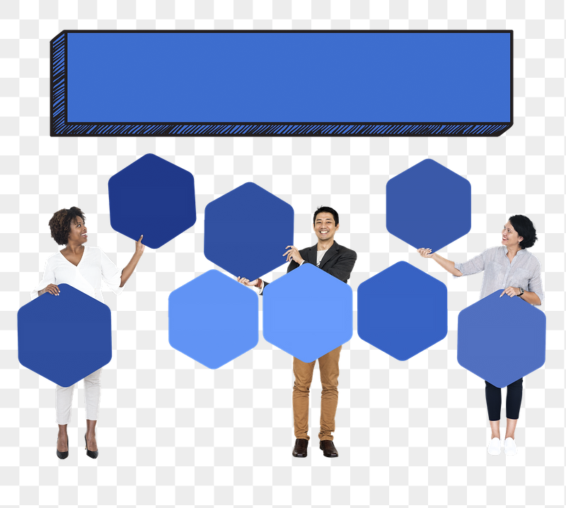 Businesspeople holding png mind maps, | Free PNG - rawpixel