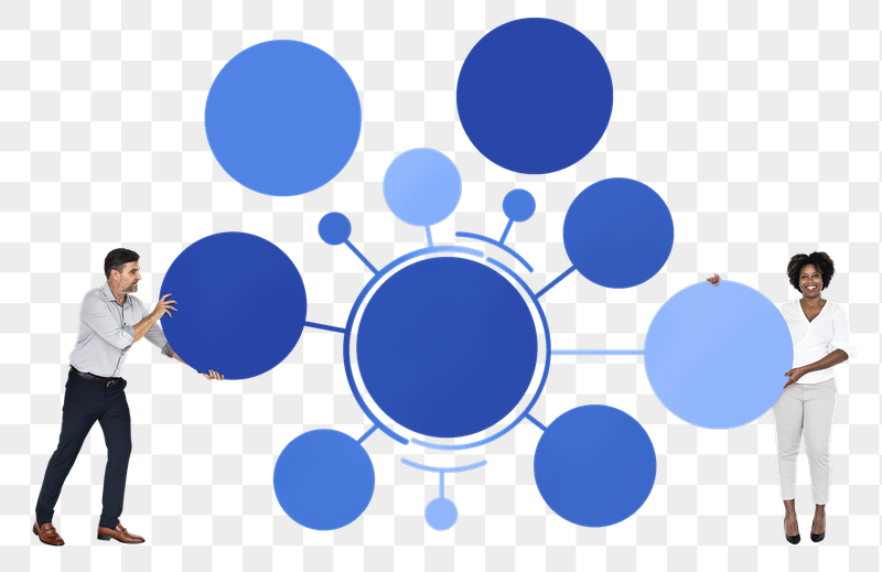 Businesspeople holding png mind maps, | Free PNG - rawpixel