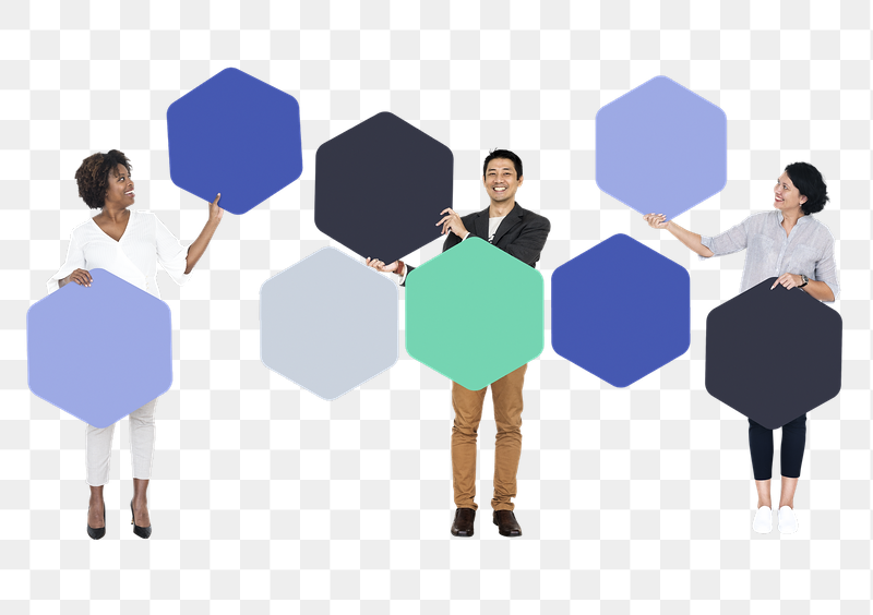 Businesspeople holding png mind maps, | Free PNG - rawpixel