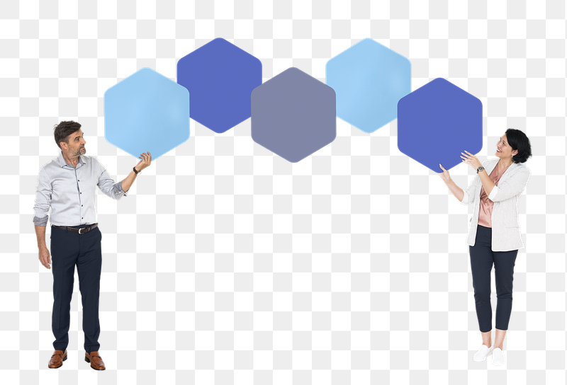 Businesspeople holding png mind maps, | Free PNG - rawpixel