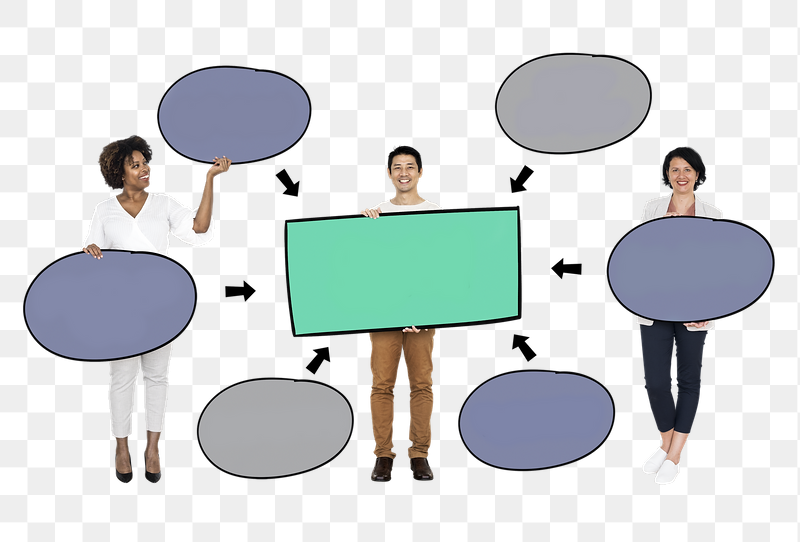Businesspeople holding png mind maps, | Free PNG - rawpixel