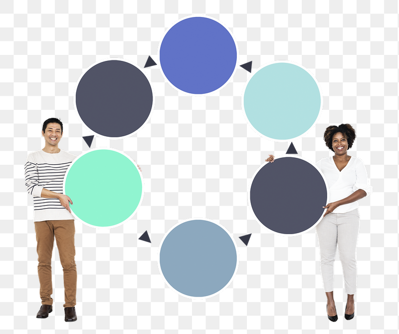 Businesspeople holding png mind maps, | Free PNG - rawpixel