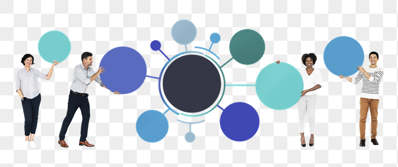 Businesspeople holding png mind maps, | Free PNG - rawpixel