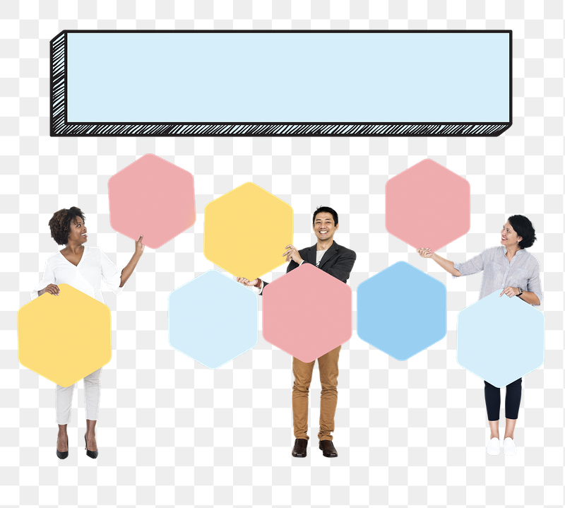 Businesspeople holding png mind maps, | Free PNG - rawpixel