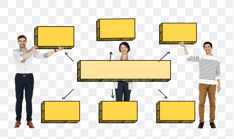 Businesspeople holding png mind maps, | Free PNG - rawpixel