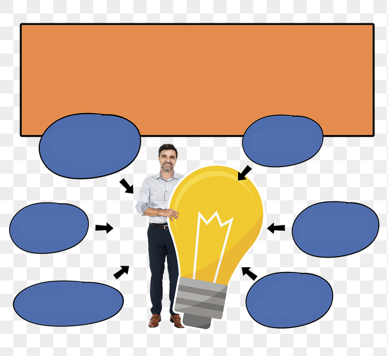 Businesspeople holding png mind maps, | Free PNG - rawpixel