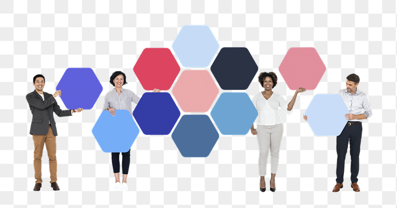 Businesspeople holding png mind maps, | Free PNG - rawpixel