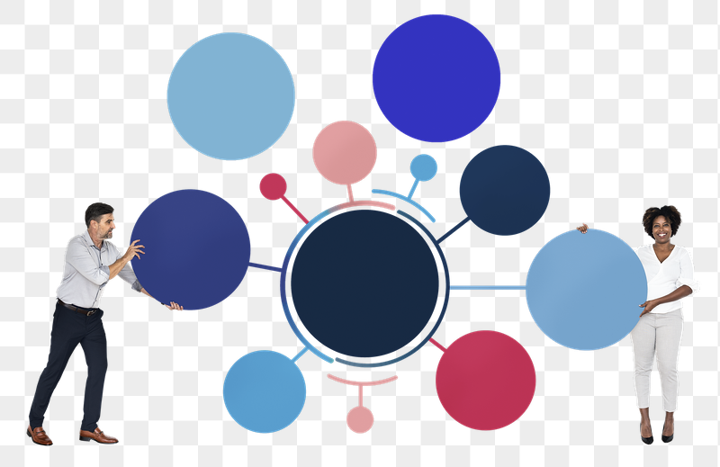 Businesspeople holding png mind maps, | Free PNG - rawpixel