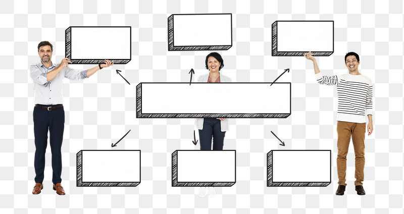 Businesspeople holding png mind maps, | Free PNG - rawpixel