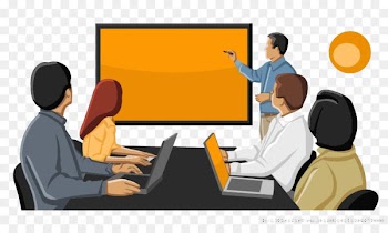 Businessperson Clip art - A serious meeting person 