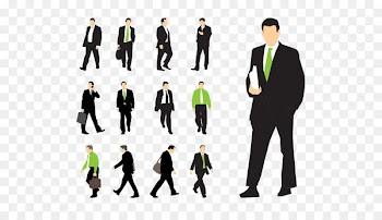 Businessperson Corporation - Vector businessman walking 
