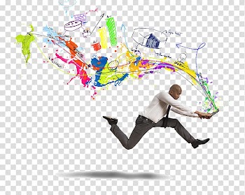 Businessperson Creativity Company Concept, Colorful mobile phone world transparent background PNG clipart