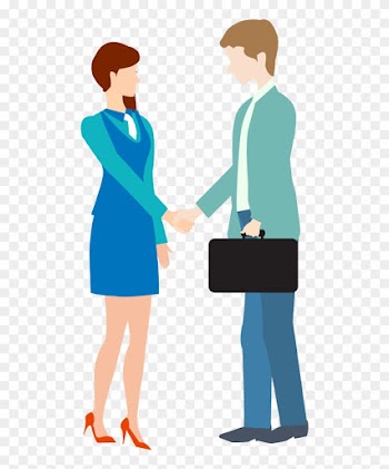 Businessperson Handshake Sales Clip Art - Cartoon People Shaking Handspng