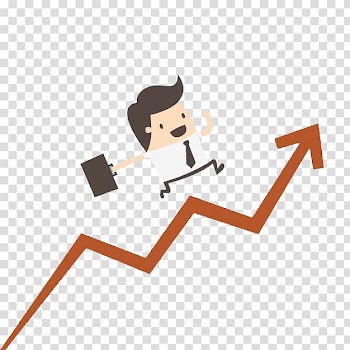 Businessperson Illustration, People run a line chart transparent background PNG clipart