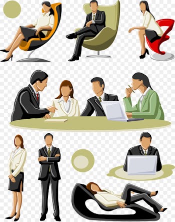 Businessperson Royalty-free Clip art - Vector Business people talking 