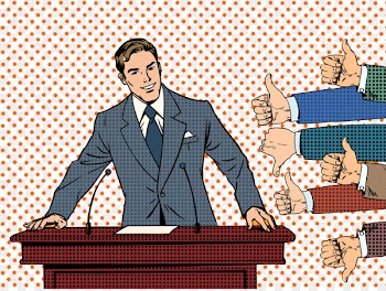 Businessperson Vecteur Photography Drawing - Business man speech 