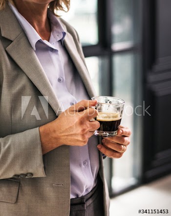 Businesswoman having a cup of coffee