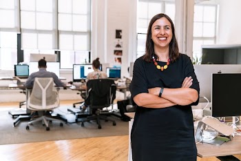 Businesswoman In Tech Office