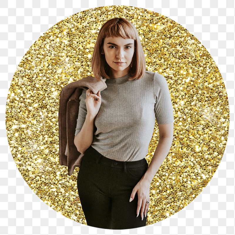 Businesswoman png badge sticker, gold | Free PNG - rawpixel