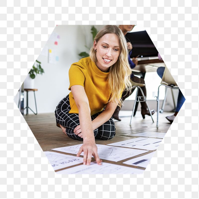 Businesswoman png planning project badge | Free PNG - rawpixel