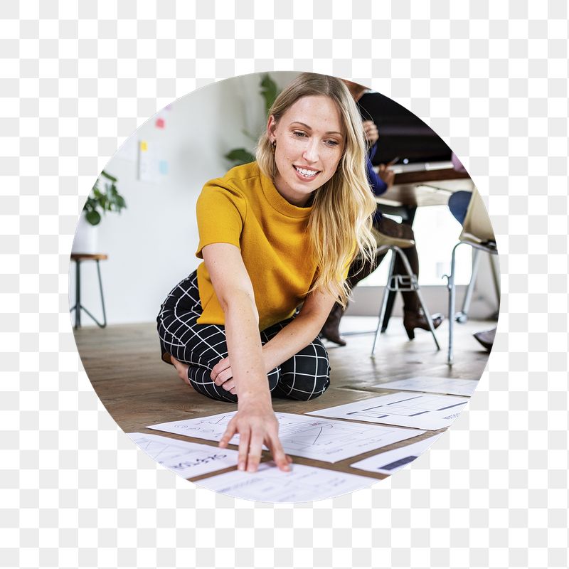 Businesswoman png planning project badge | Free PNG - rawpixel
