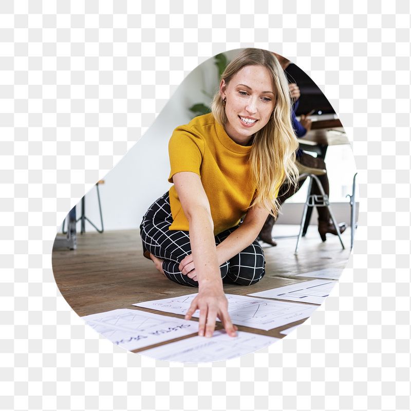 Businesswoman png planning project badge | Free PNG - rawpixel