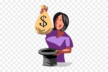 Businesswoman Pulling Money Out Of A Hat Royalty Free - Businesswoman Pulling Money Out Of A Hat Royalty Free