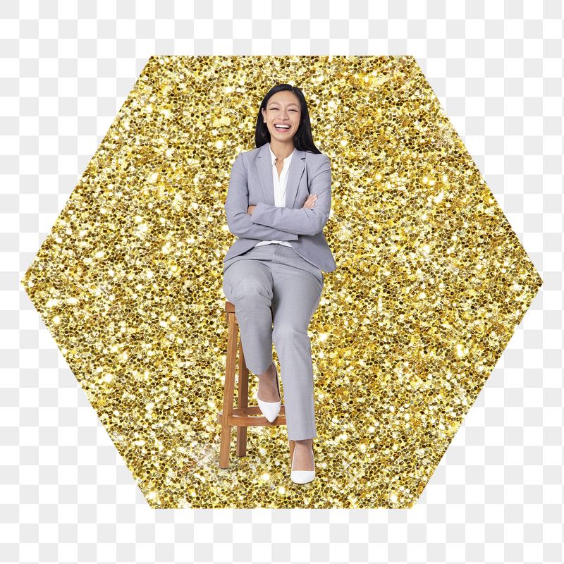 Businesswoman sitting png badge sticker, | Free PNG - rawpixel