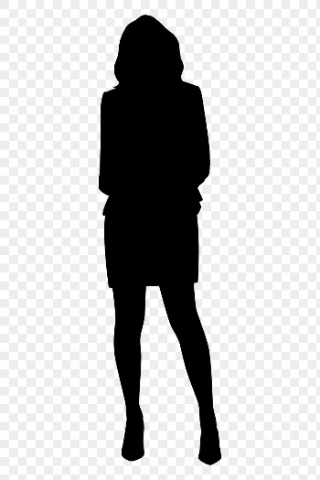 Businesswoman standing png silhouette sticker, | Free PNG - rawpixel